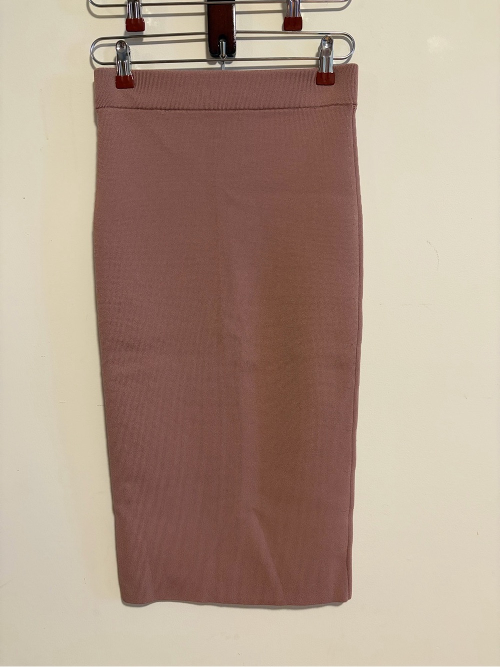 Aritzia Babaton Sculpt Knit Tube Midi Skirt Mauve S NWOT